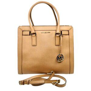 MICHAEL KORS~Dillon Tote~TAN LEATHER SHOULDER SATCHEL BAG  Near New